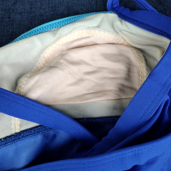 VTG One Piece Swimsuit Solid Yellow Size 14 90s Sessa USA - Picture 4 of 6